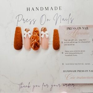 Handmade fall Press On Nails